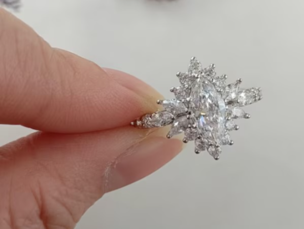 Moissanite Diamond Ring
