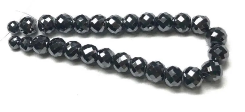 16 MM Black Moissanite Beads