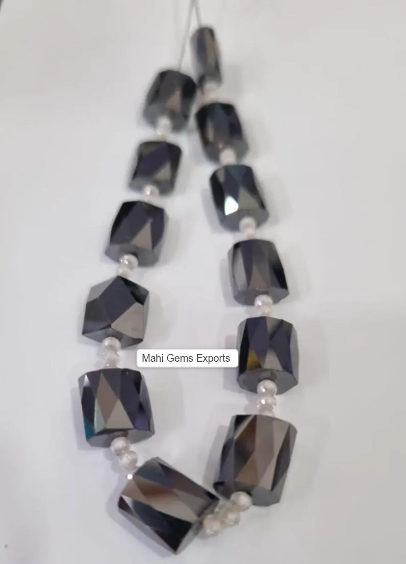 Black & White Moissanite Beads