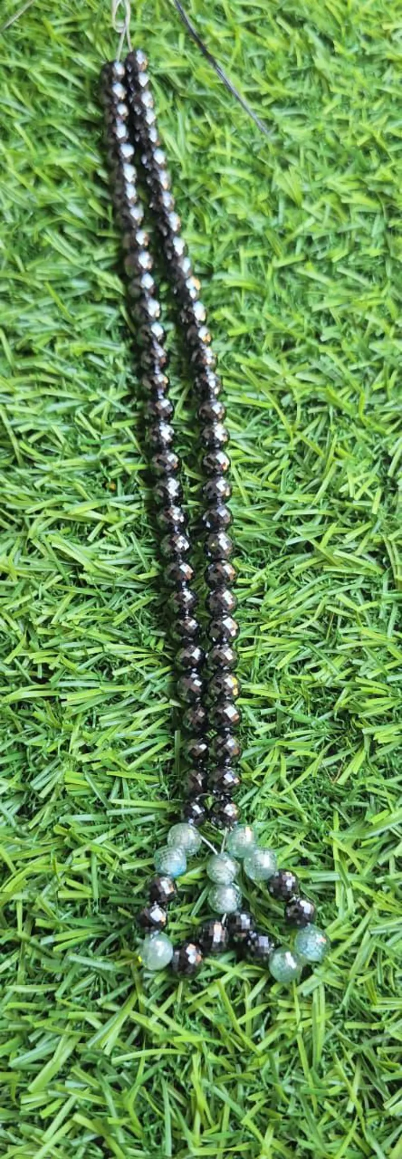 Black - Blue Moissanite Beads