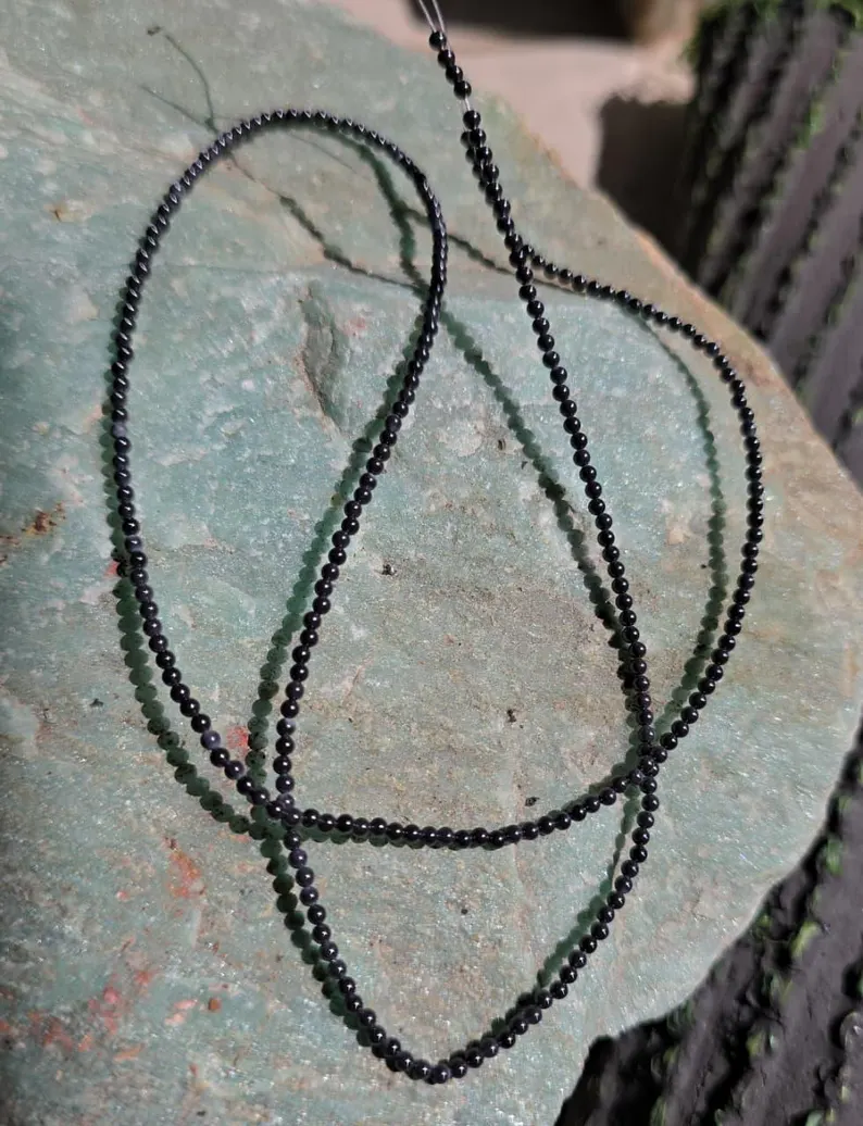2 MM Grey Moissanite Beads