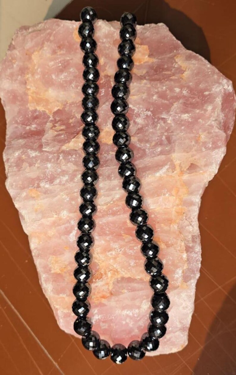 10 MM Black Moissanite Beads