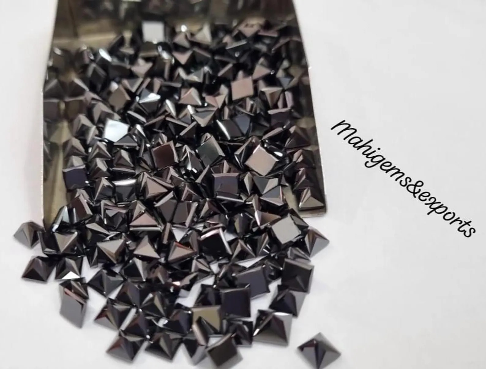 Black Moissanite Princess Cut