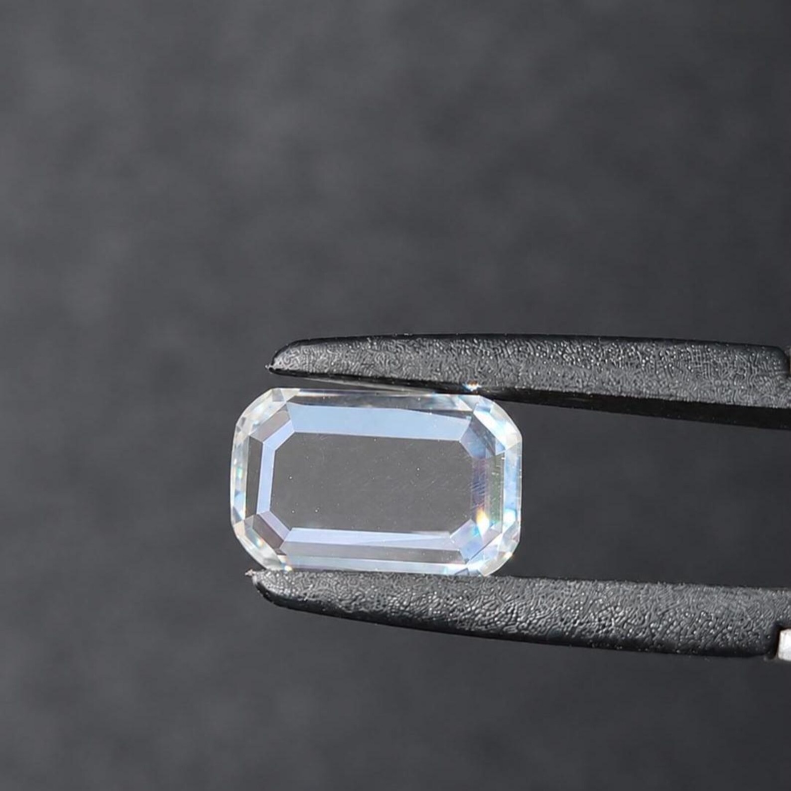 White Moissanite Portrait Cut