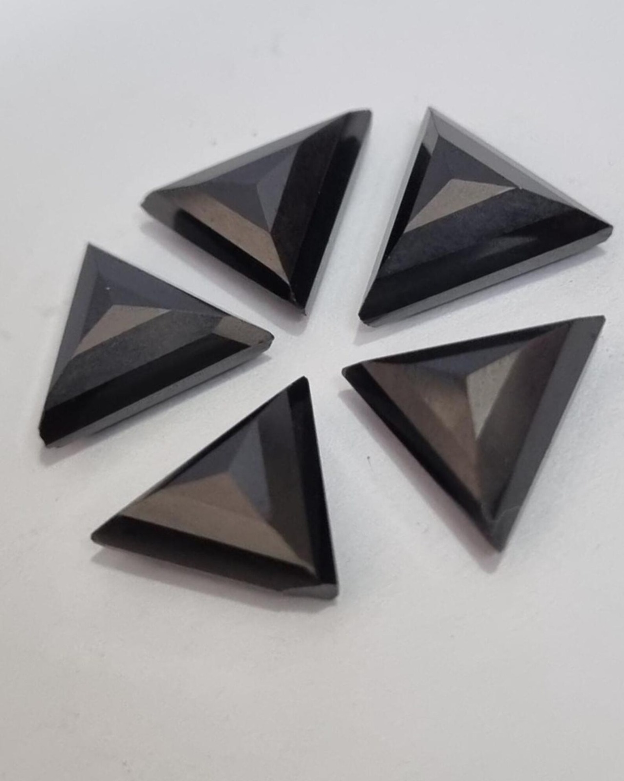 Black Moissanite Trilliant Cut