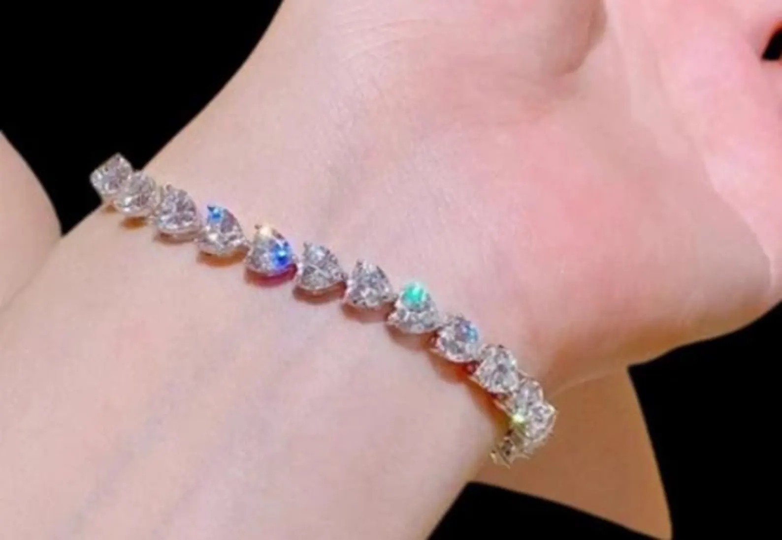 Heart Shape tennis Bracelet