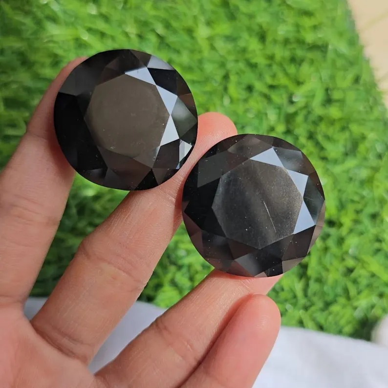 Round Shape black Moissanite