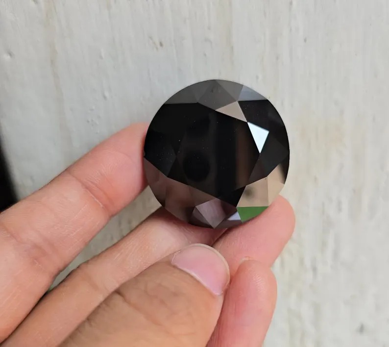 100 Carat Round Black Moissanite