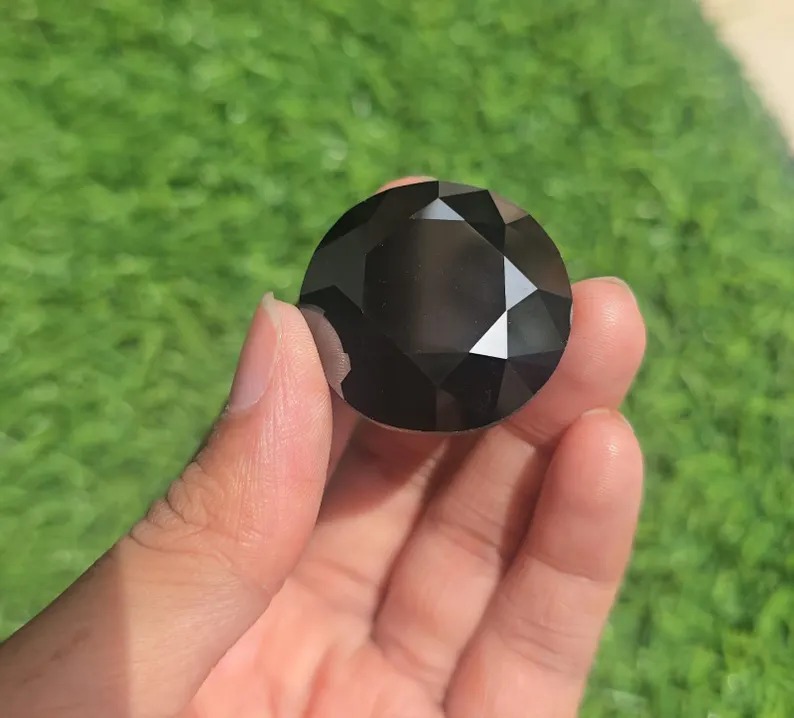 100 Carat Round Black Moissanite