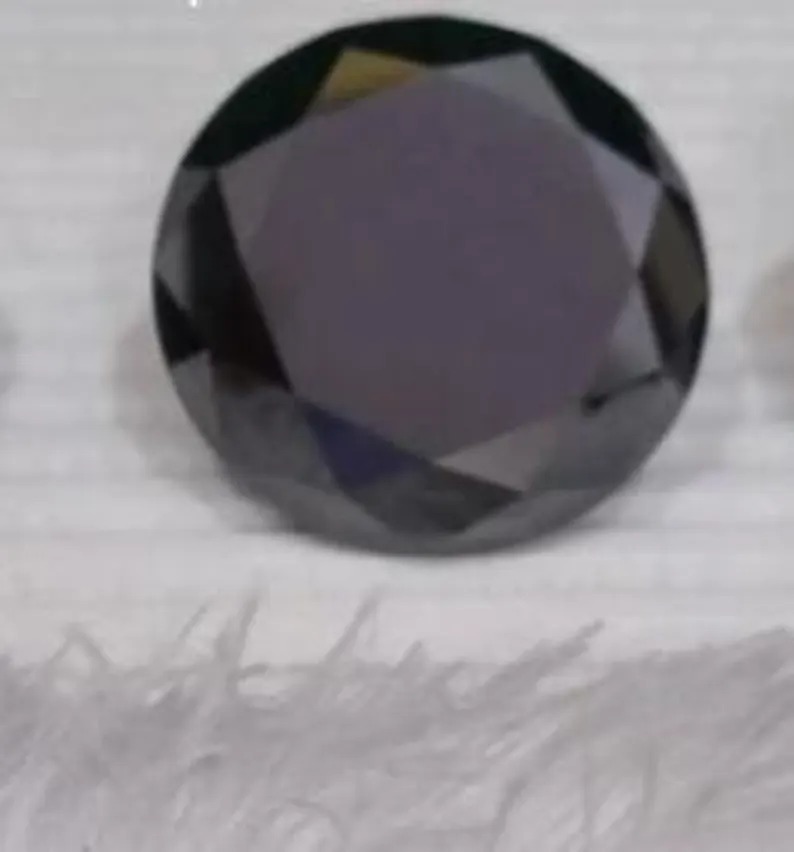 Black Round Cut Moissanite