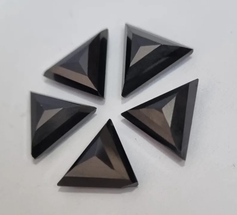 Black Moissanite Trilliant Cut