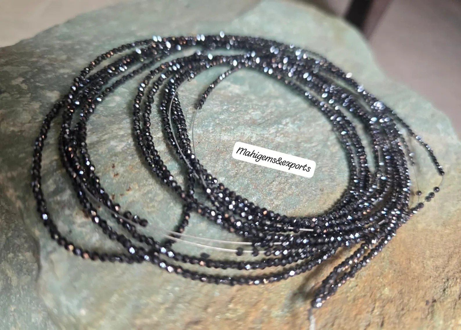 2 MM Black Moissanite Round