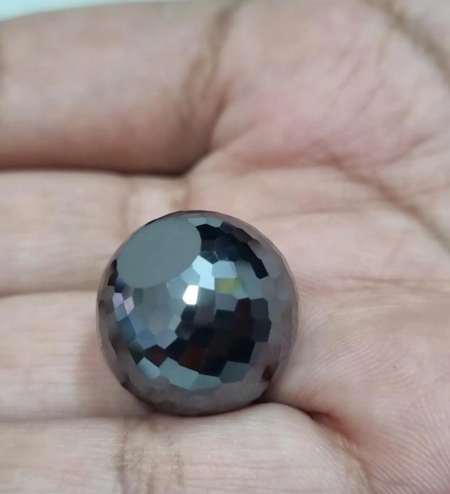 18 MM Black Moissanite Beads