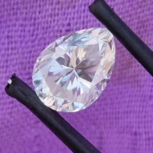 White Pear Cut Moissanite