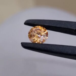 Yellow Champagne Round Moissanite