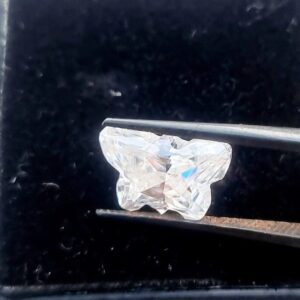 White Butterfly Cut Moissanite