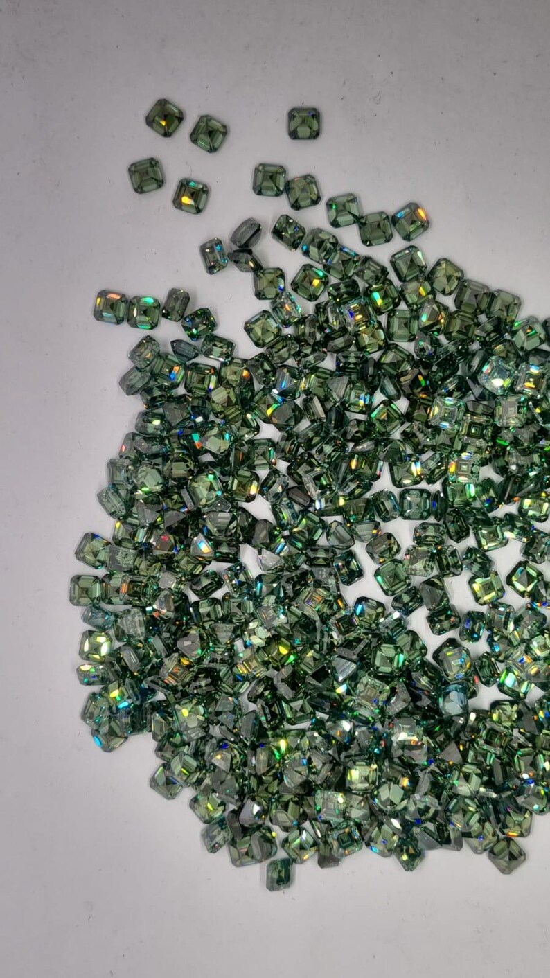 Green Ascher Cut Moissanite
