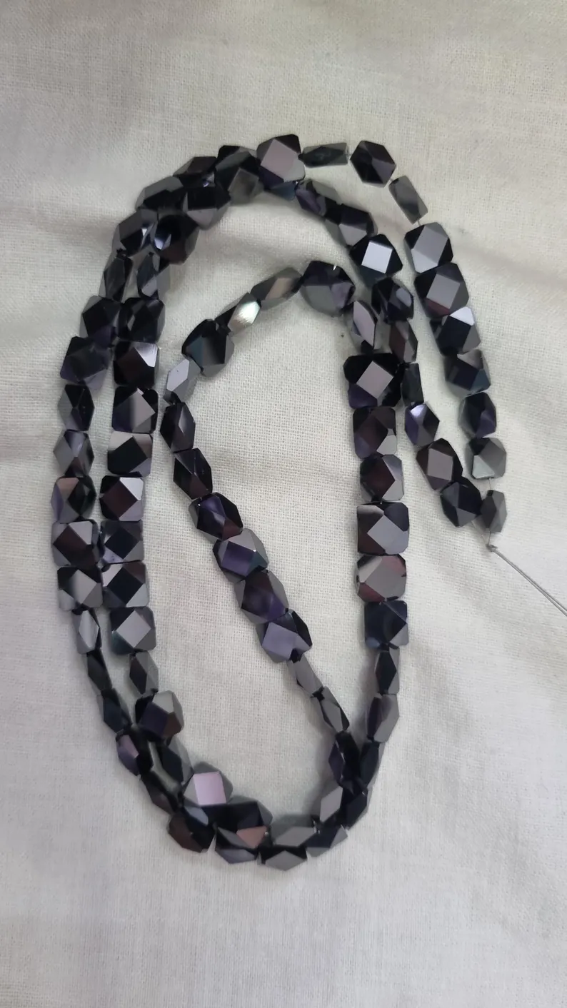 7*8 MM Black Moissanite Beads