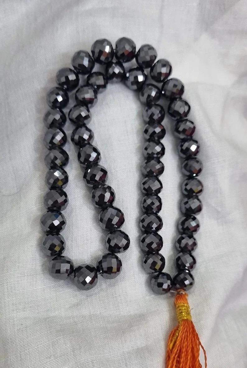 9-10 MM Black Moissanite Beads