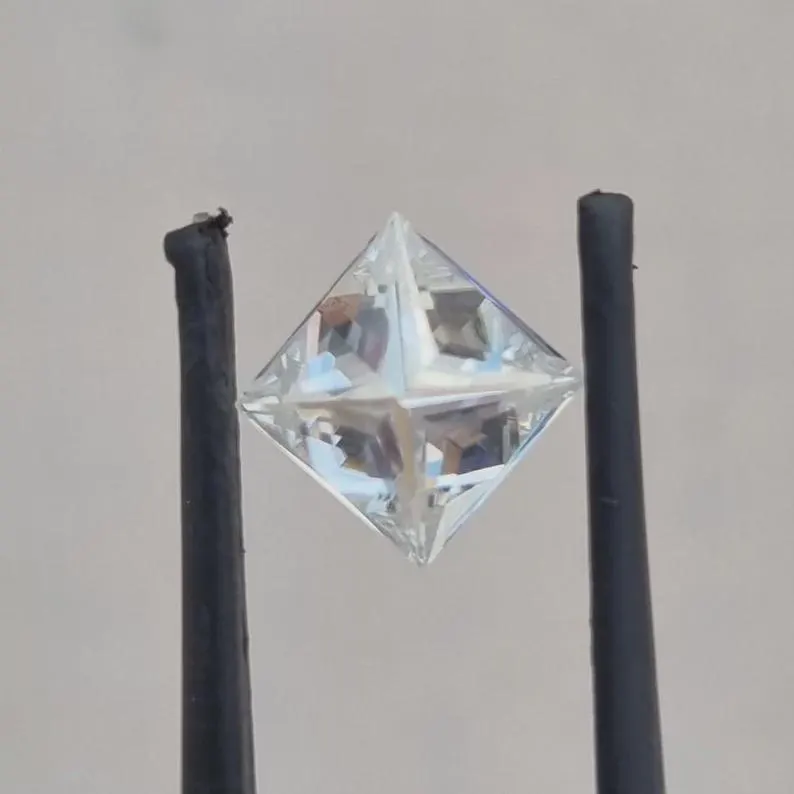 White Princess Cut Moissanite