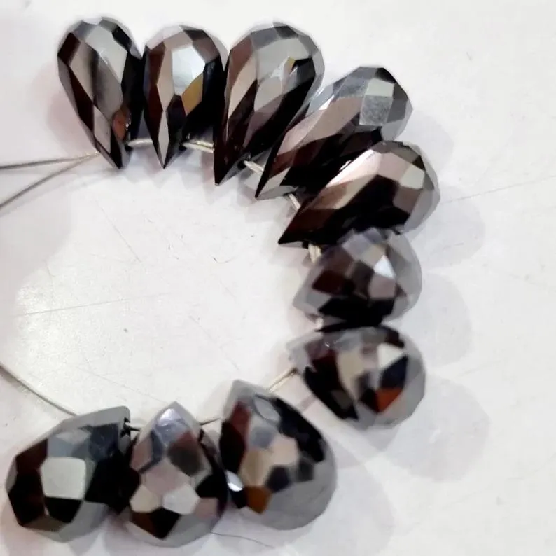Moissanite Teardrop Beads