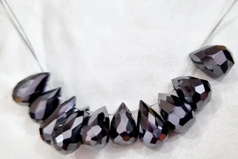 Moissanite Teardrop Beads