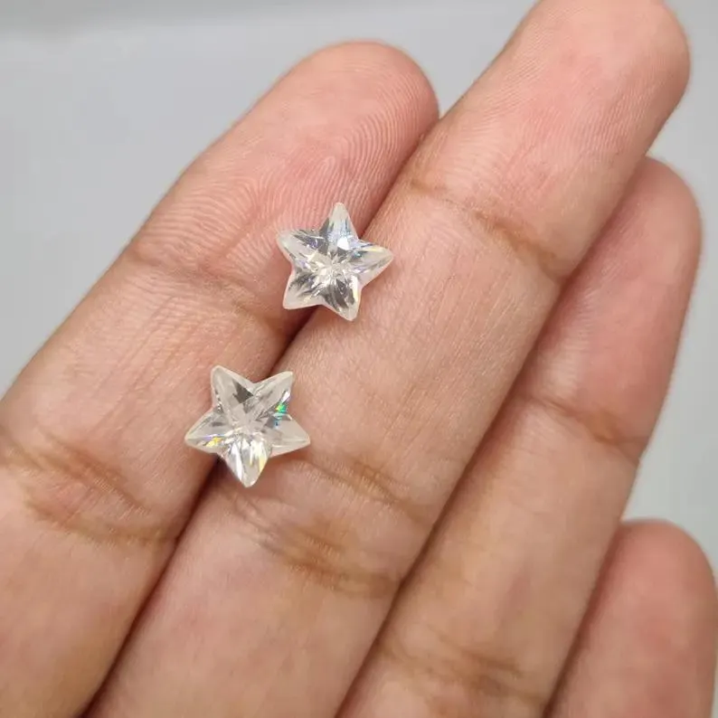 White Star Shape Moissanite