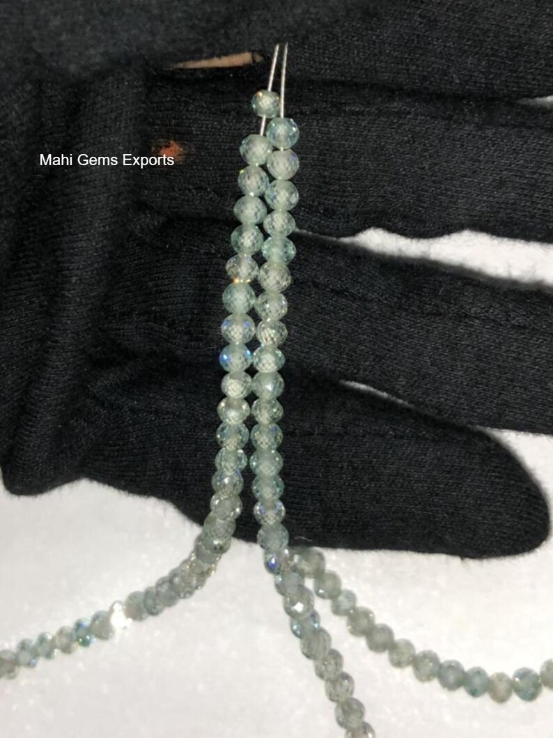 Blue Moissanite Beads