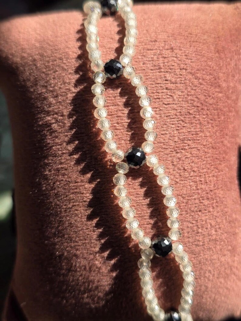 Black _White Moissanite Bracelet