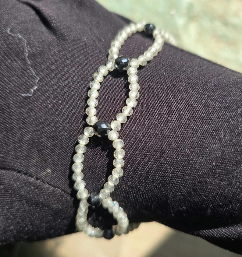 Black _White Moissanite Bracelet
