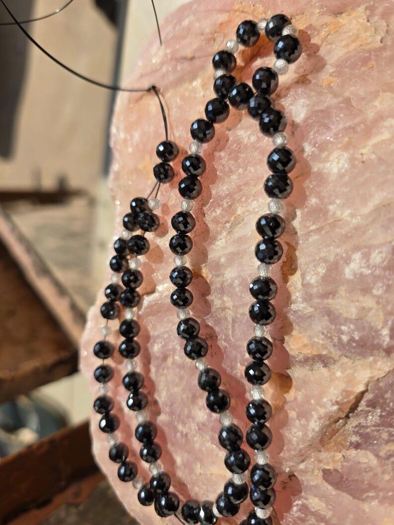 Moissanite Beads Necklace hand made