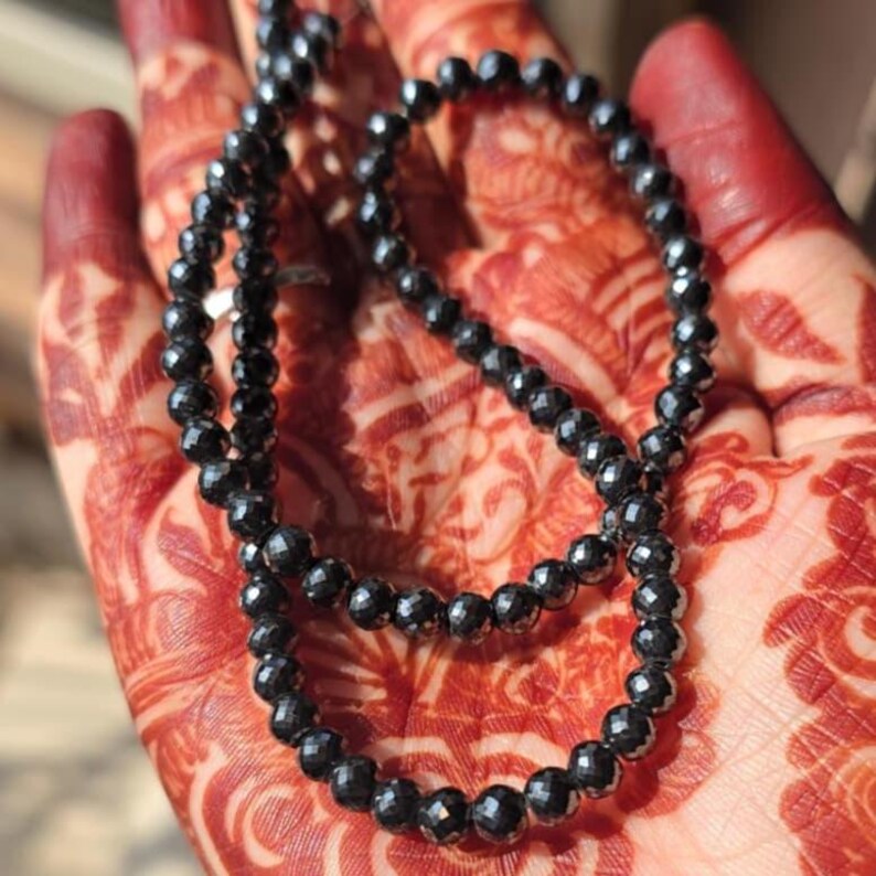 4.50 MM Black Moissanite Beads