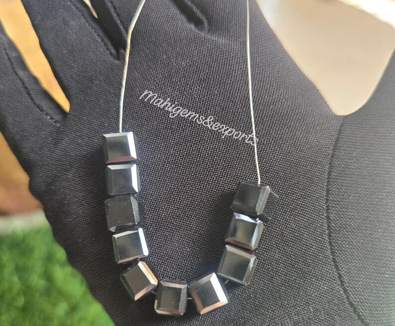Moissanite Faceted Square Cube Beads