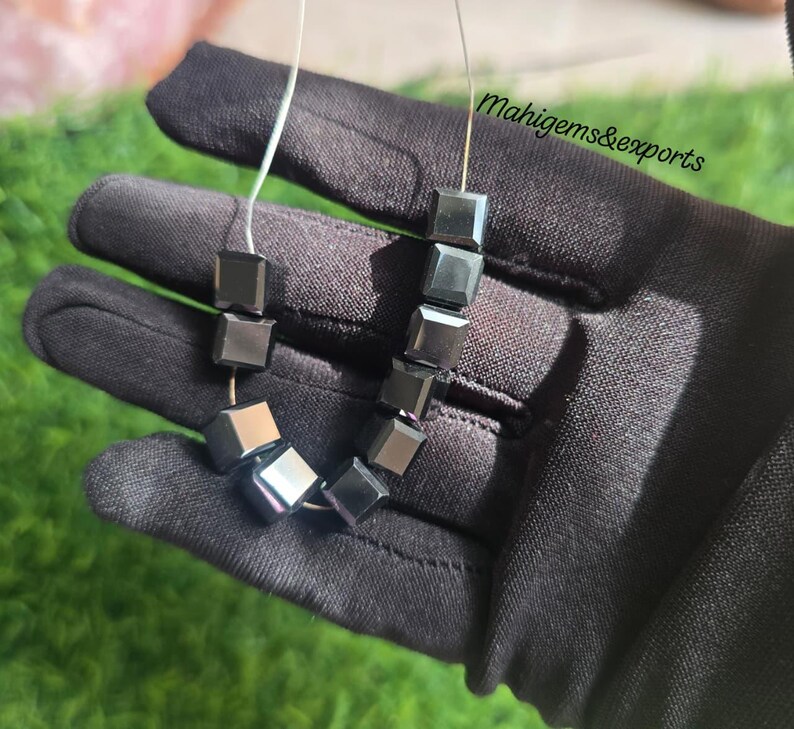 Moissanite Faceted Square Cube Beads