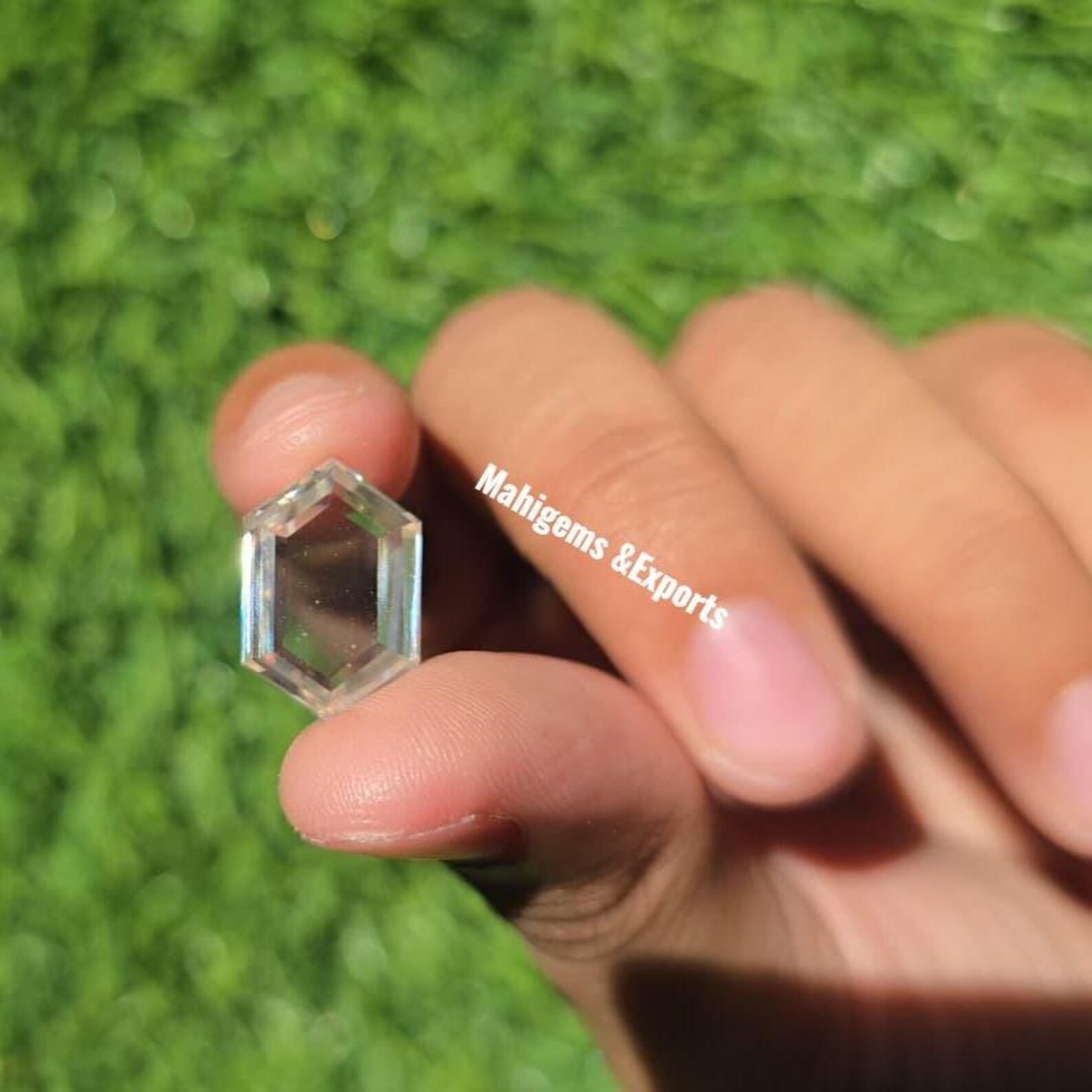 4.65 CTS White Hexagon Moissanite